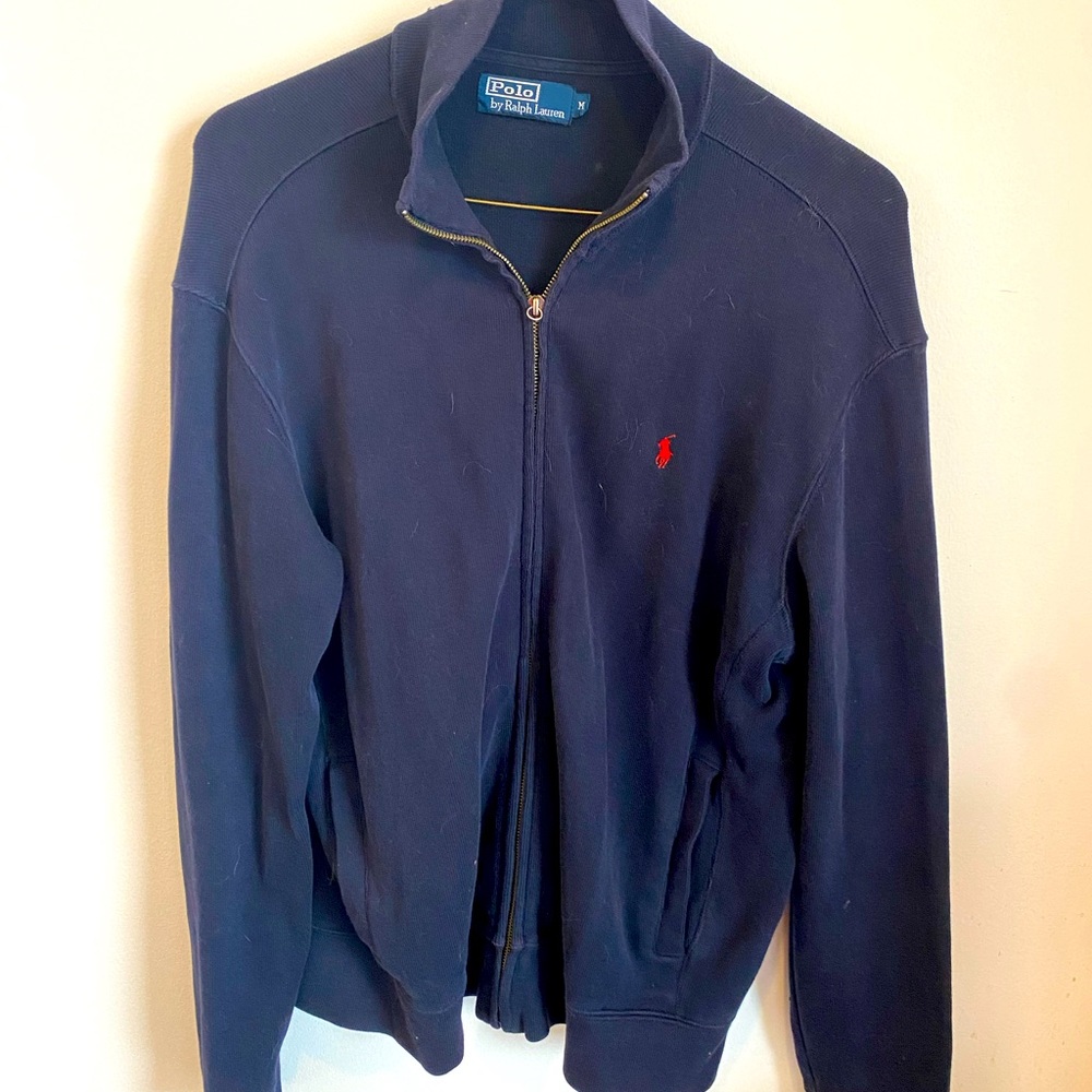 Men’s Medium Blue Ralph Lauren Polo Full Zip Pullover